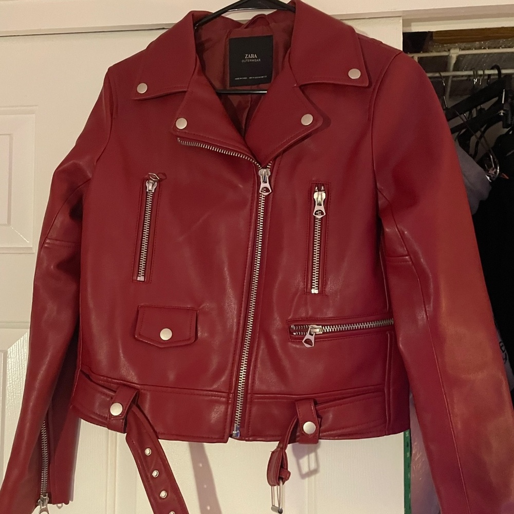 ZARA - Faux Leather Moto Jacket